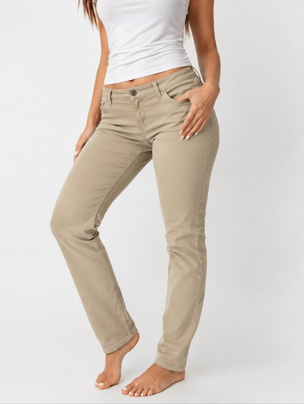 Levi’s ($110) 311 Shaping Skinny Women’s Beige Khaki Stretch Jeans Size 28
